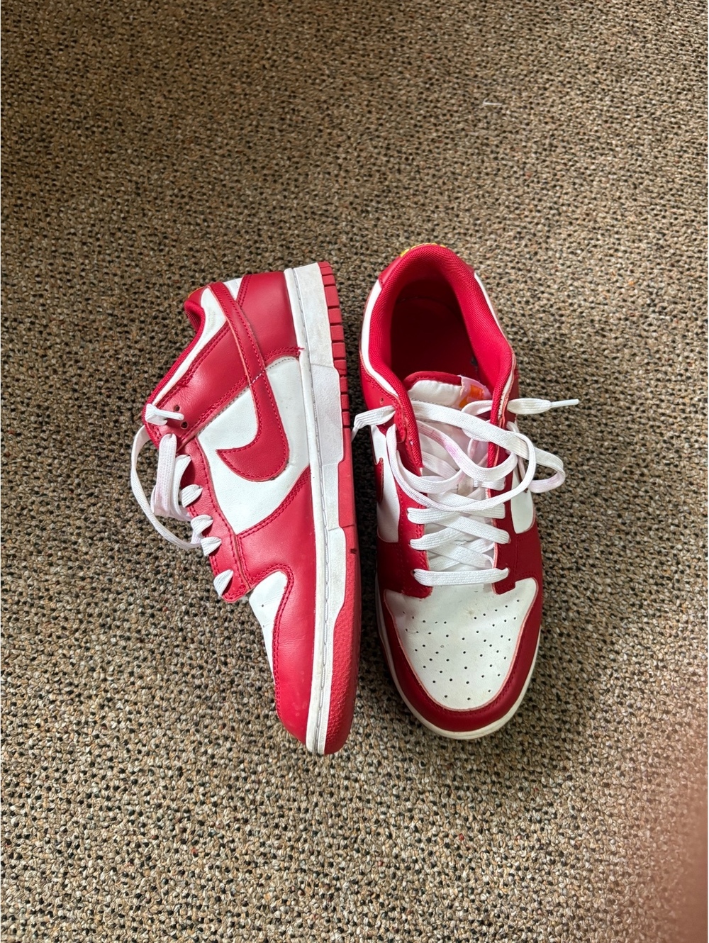 Nike Dunk Low Red and White Sneakers - Picture 4 of 8